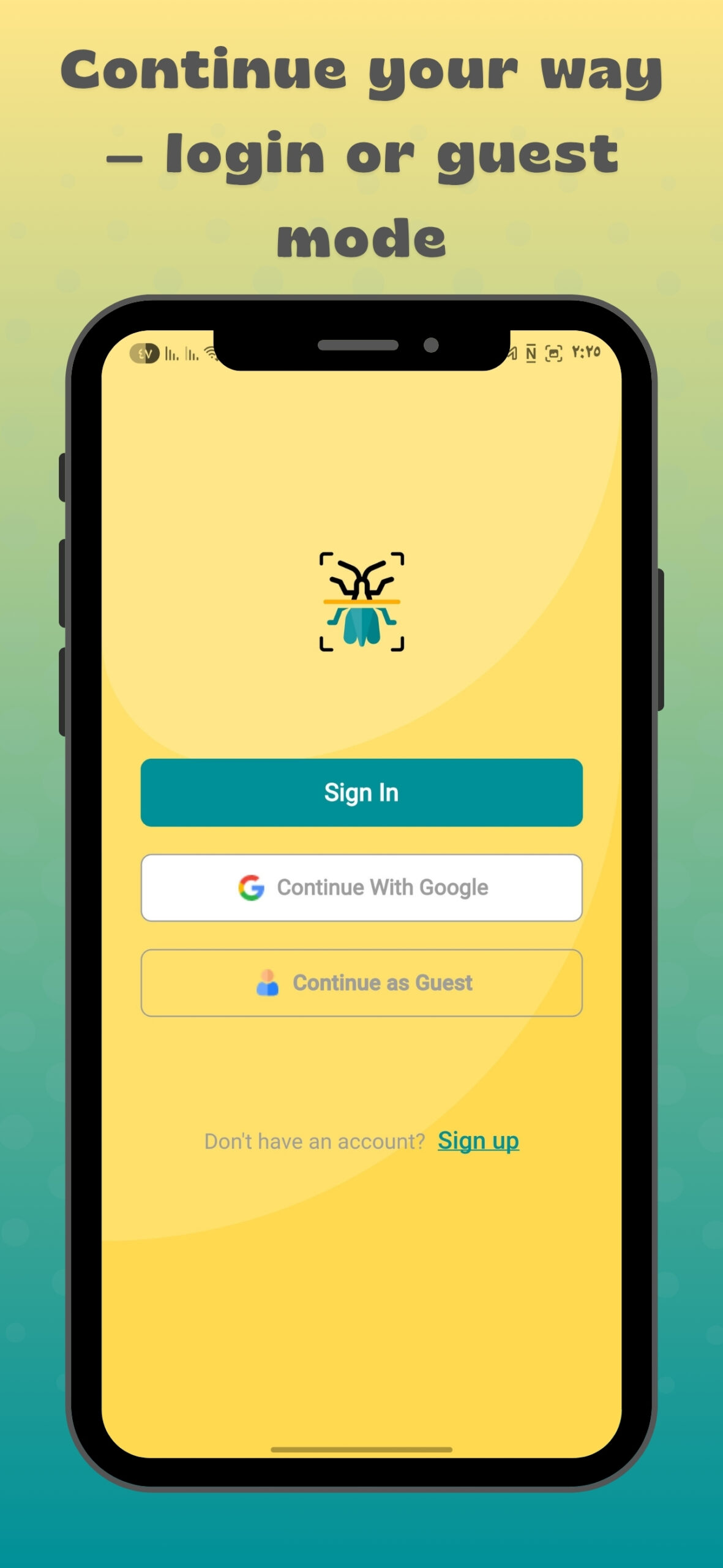 Login oder Gastmodus